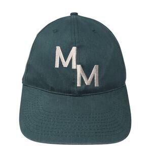 MM Slideback Baseball Cap Green One Size Adjustable Embroidered HeadToToe